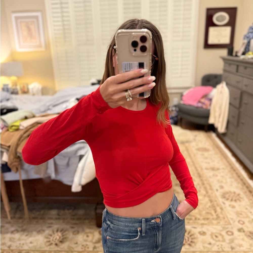 Zara Long-Sleeve Crop Tee S